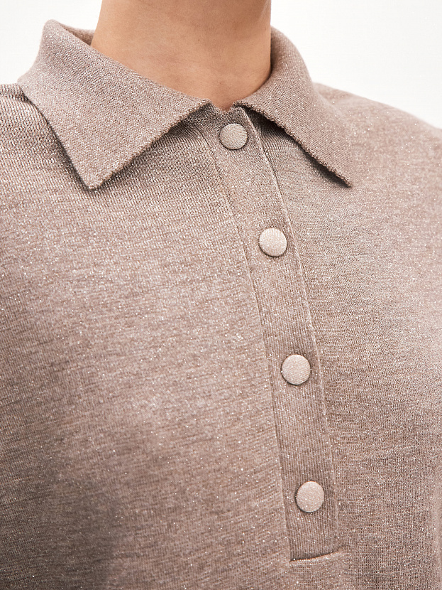 Логан джемпер(поло) трикотажный (какао, 44-46)