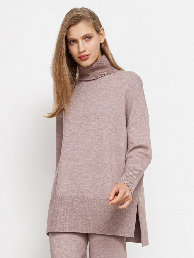 Сатурн костюм (джемпер+брюки) трикотажный (розовато-серый, 40-42/164-170)