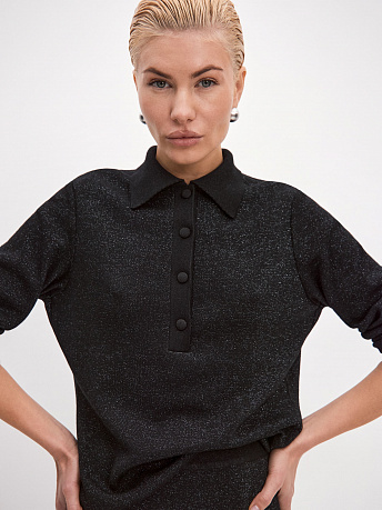 Джемпер из шерсти мериноса с вискозой и люрексом Логан