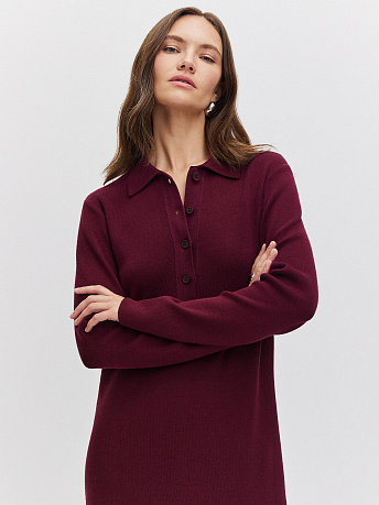 Платье-поло из хлопка и вискозы Сатори