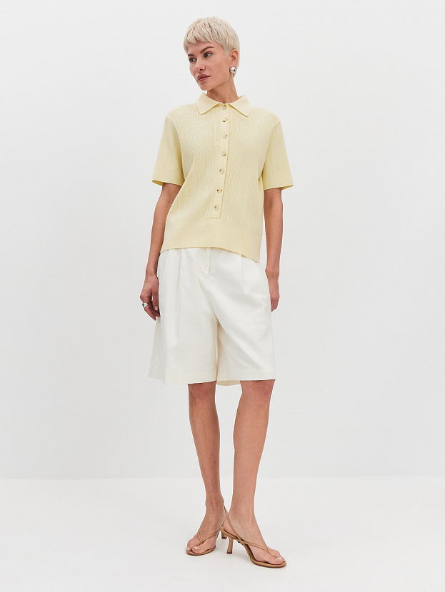 Лусио джемпер (поло) трикотажный (бледно-желтый, 44-46)