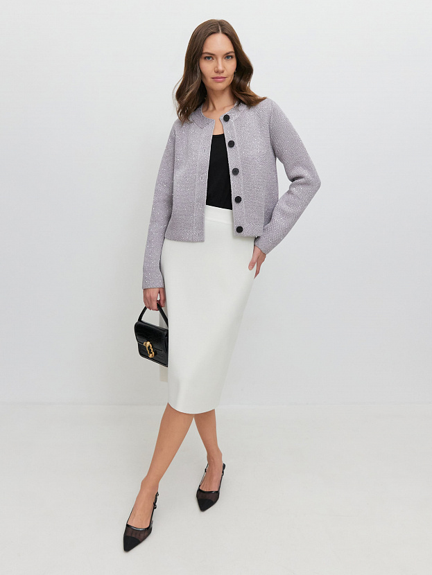 Антарес жакет трикотажный (св.серый, 44-46)