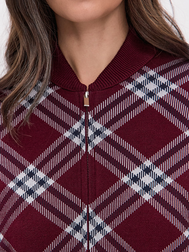 Пандора кардиган (бомбер) трикотажный (бордо, 44-46)