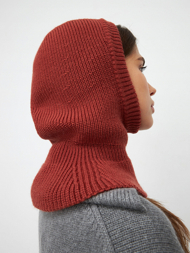 Экрю капор трикотажный (терракот, 56-58)