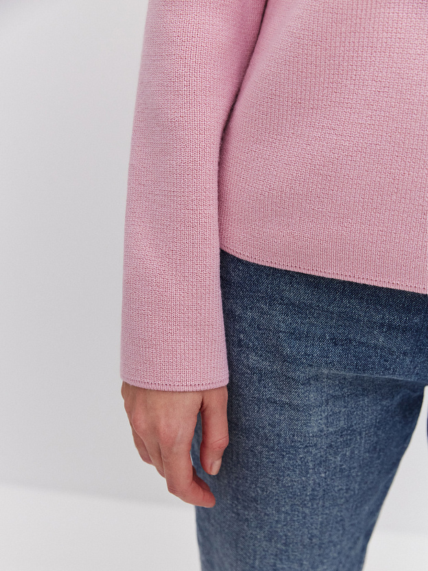 Крафт джемпер трикотажный (розовая камелия, 44-46)