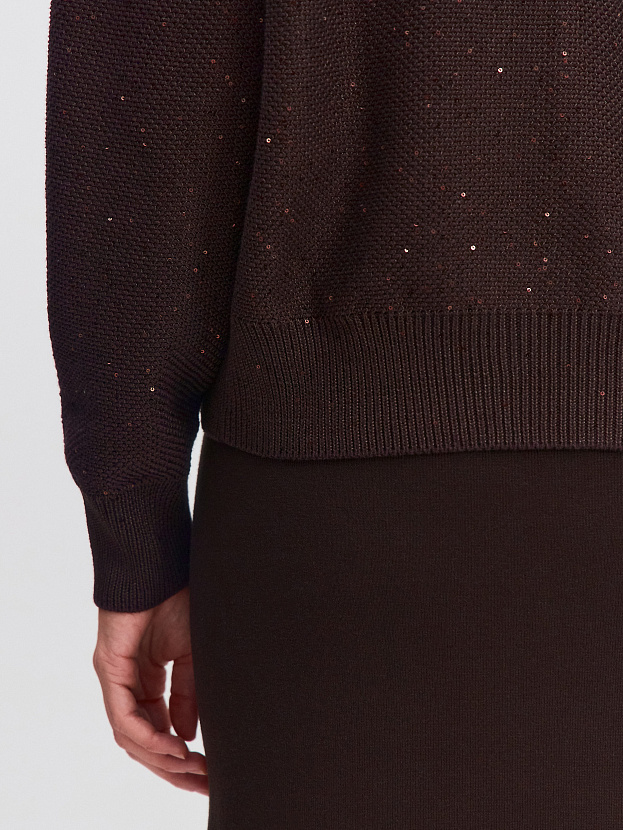 Рио кардиган (бомбер) трикотажный (т.коричневый, 44-46)