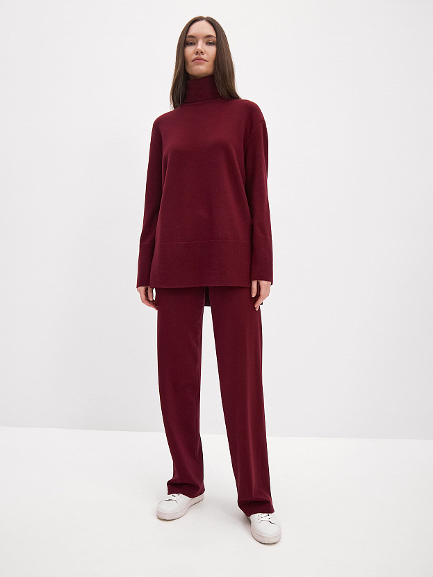 Сатурн костюм (джемпер+брюки) трикотажный (бордо, 40-42/164-170)