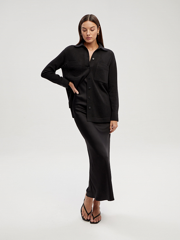 Джули кардиган трикотажный (черный, 44-46)