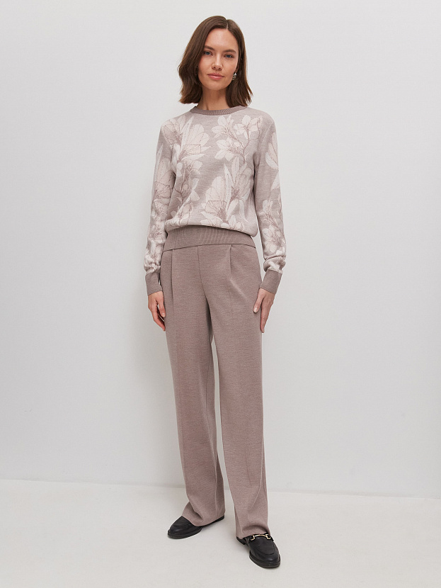 Арно брюки трикотажные (розовато-серый, 44-46/164-170)