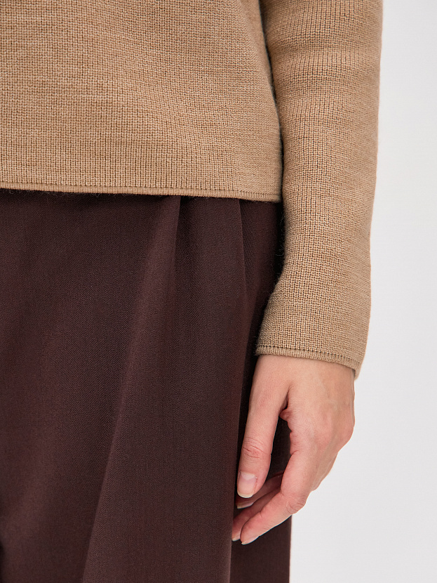 Крафт джемпер трикотажный (бежевый меланж, 44-46)