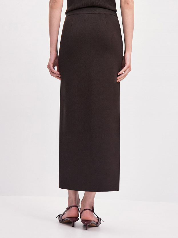 Моника юбка трикотажная (т. коричневый, 40-42/164-170)