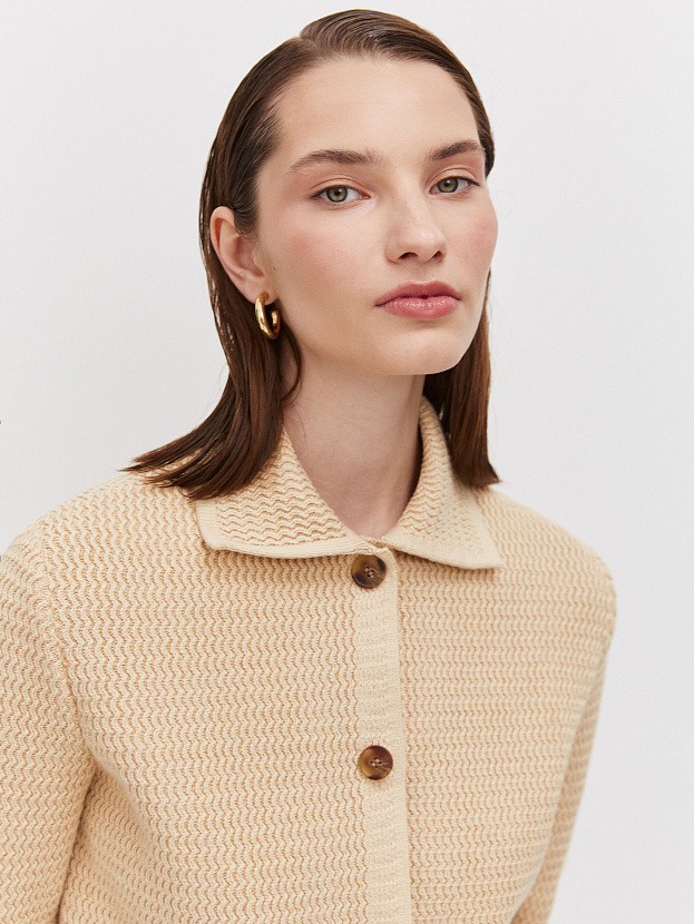 Селена жакет трикотажный (песочный, 46)