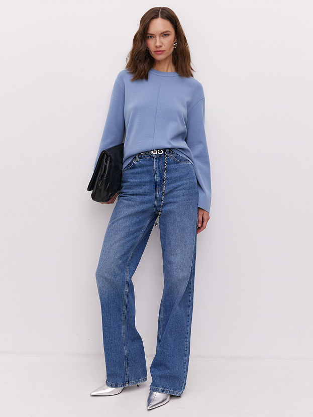 Меридиан джемпер трикотажный (серо-голубой, 44-46)