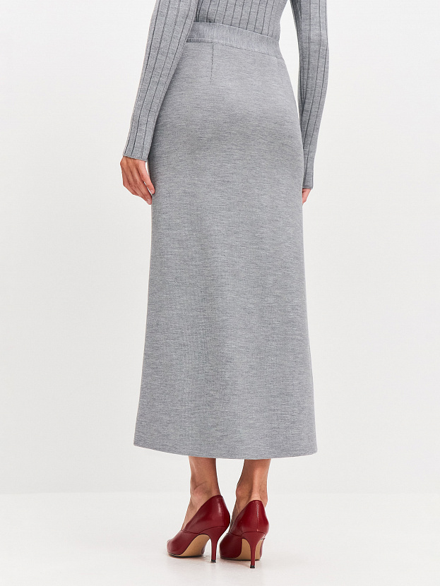 Ненси юбка трикотажная (серый меланж, 44-46)