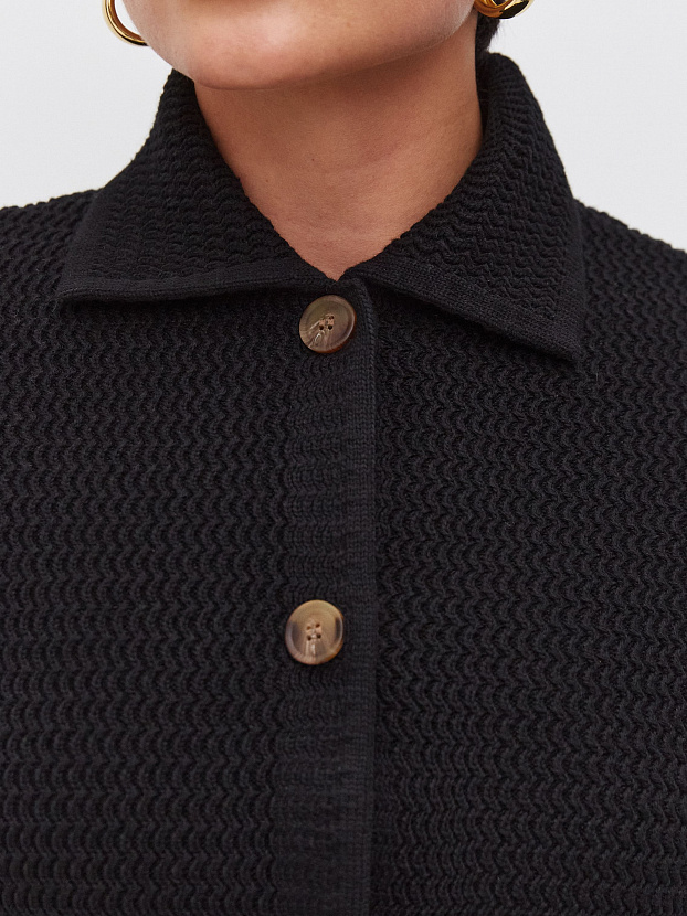 Селена жакет трикотажный (черный, 46)