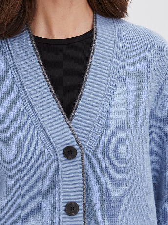 Кардиган из шерсти мериноса и мохера Амега