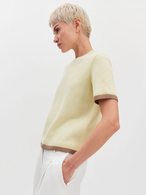 Элмонд джемпер (футболка) трикотажный (бледно-желтый, 44-46)