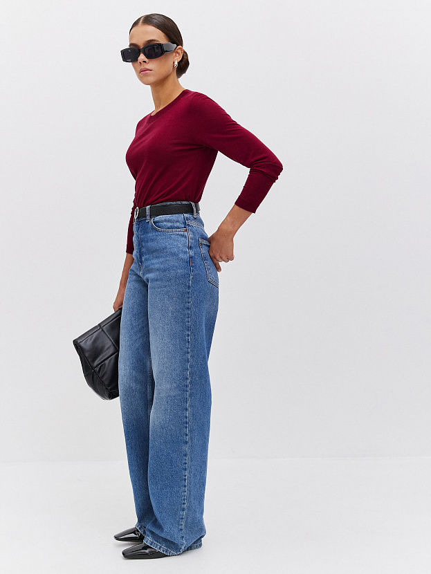 Петра джемпер (лонгслив) трикотажный (бордо, 44-46)