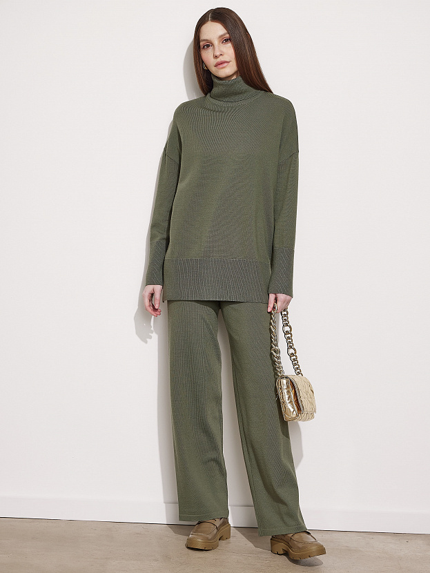 Сатурн костюм (джемпер+брюки) трикотажный (хаки, 40-42/164-170)