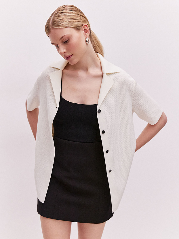 Эллада кардиган трикотажный (белый, 44-46)