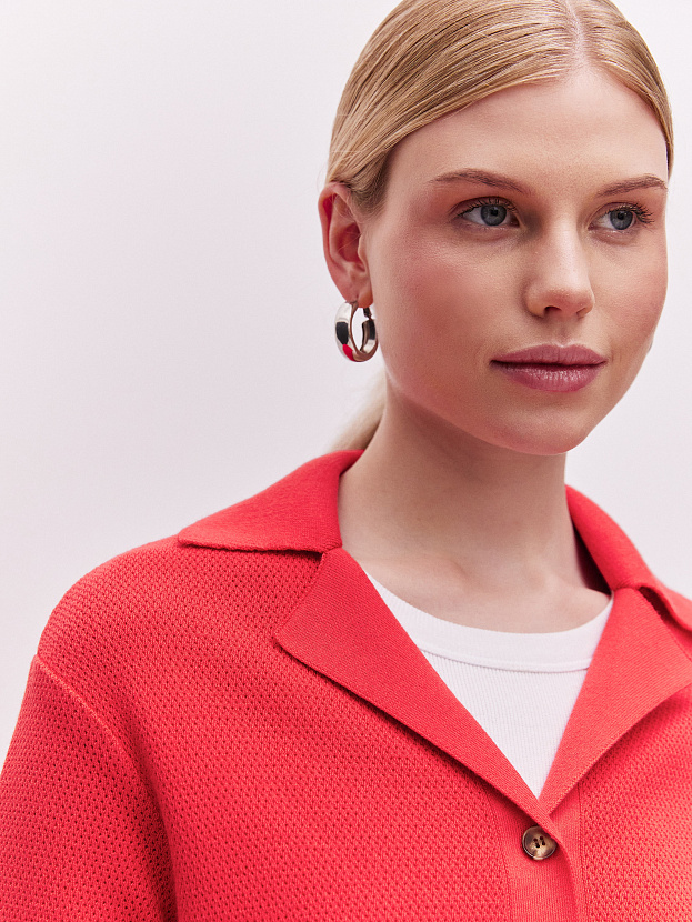 Эллада кардиган трикотажный (глубокий коралловый, 44-46)