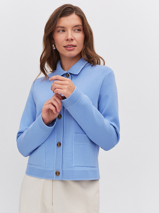 Ницца жакет трикотажный (василек, 46)