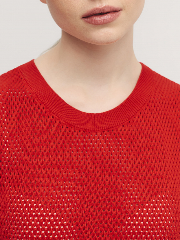 Терри джемпер без рукавов трикотажный (красный, 44-46)