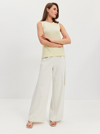 Майка с круглым вырезом из хлопка и вискозы Эмма