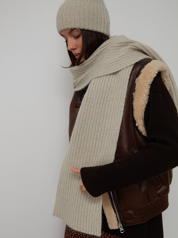 Нуга шапка трикотажная (песочный, 56-58)