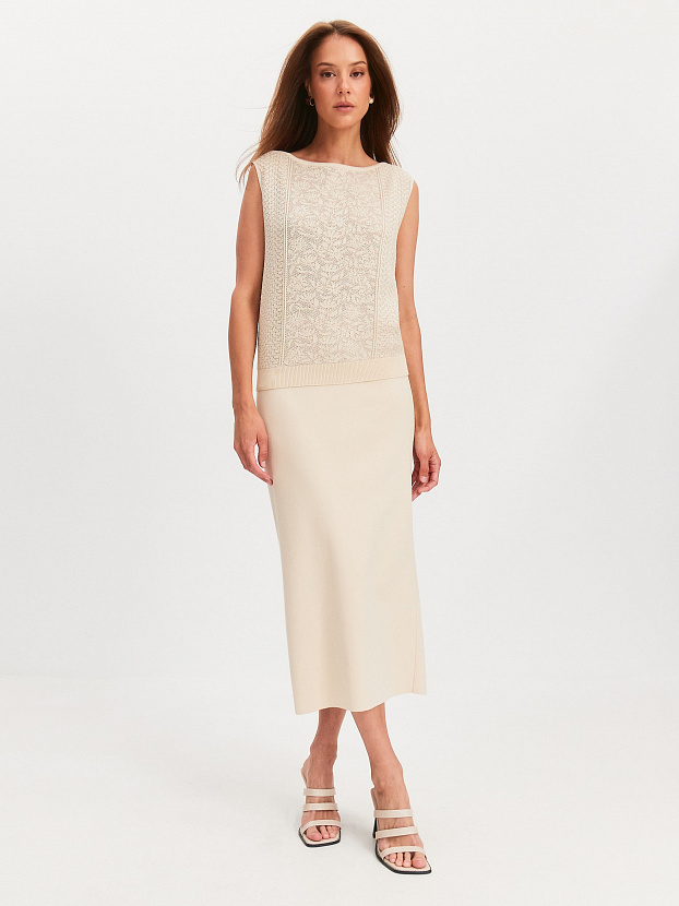 Шарлиз1 джемпер трикотажный (кремовый, 44-46)