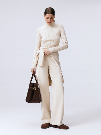 Брюки из шерсти мериноса с карманами Фуджи