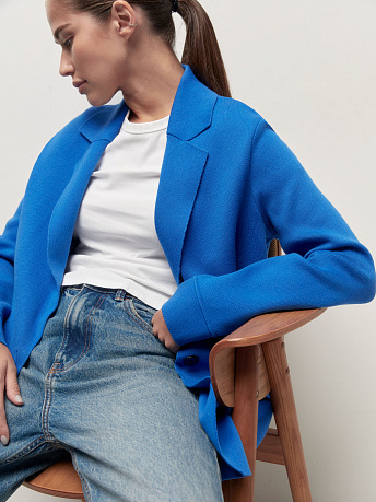 Пиджак двубортный из хлопка Монако