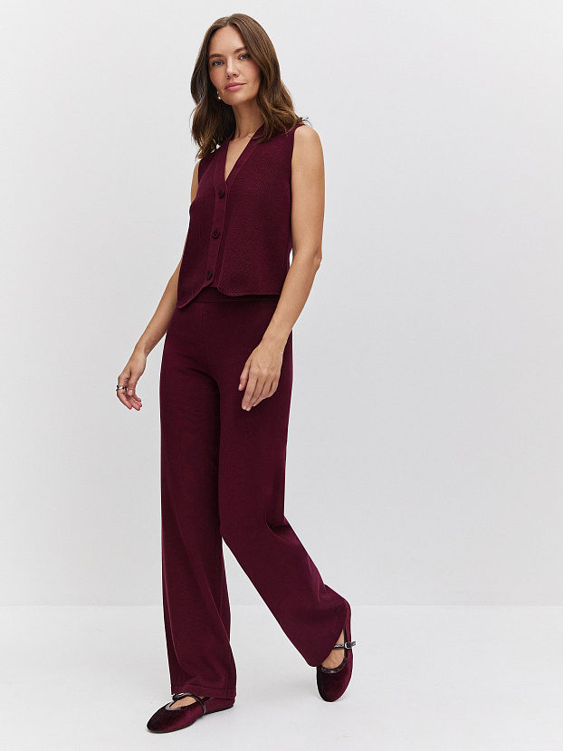 Вита жилет трикотажный (бордо, 44-46)