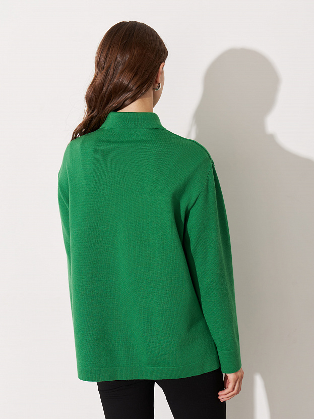 Джем кардиган (рубашка) трикотажный (ярко-зеленый, 44-46)