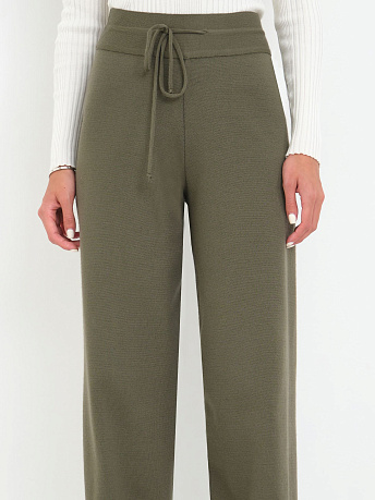 Брюки с шерстью мериноса и вискозой Сатурн