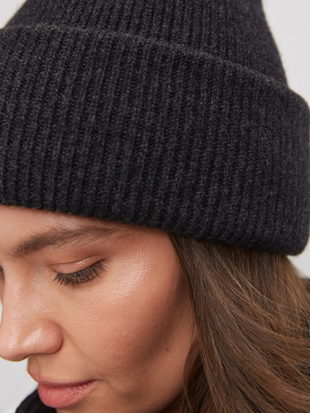 Ботаника комплект (шапка+шарф) трикотажный (темный маренго, 56-58)