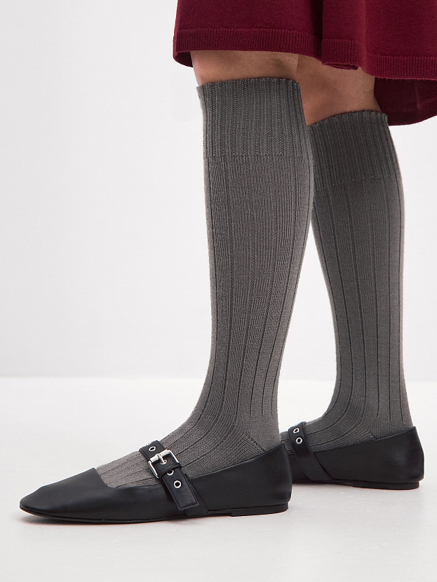 Гольфы трикотажные Степ (мышиный, 36-40)