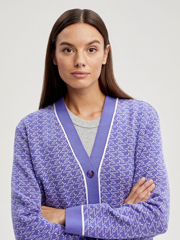 Сандро кардиган трикотажный (фиолетовый, 44-46)