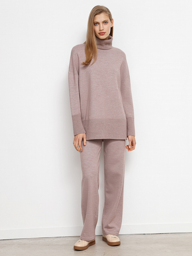 Сатурн костюм (джемпер+брюки) трикотажный (розовато-серый, 40-42/164-170)