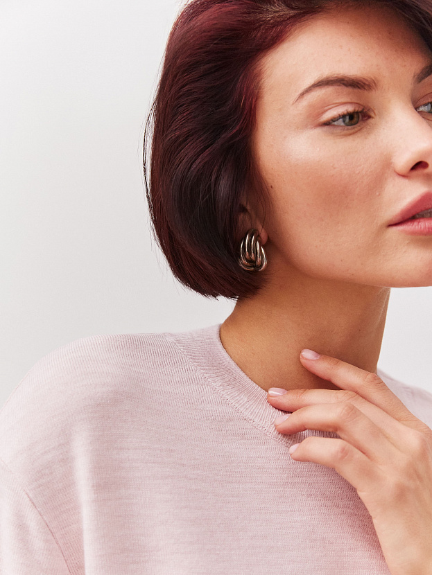 Стрит джемпер трикотажный (бледно-розовый, 44-46)