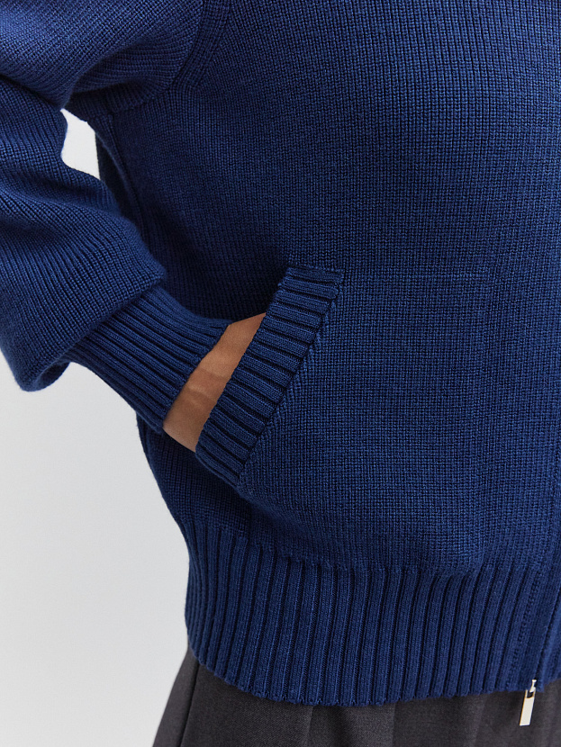 Эльба джемпер (бомбер) трикотажный (темно-синий, 44-46)