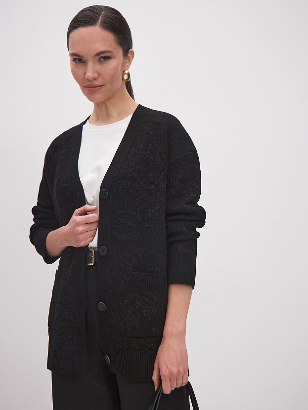 Орли кардиган трикотажный (черный, 44-46)