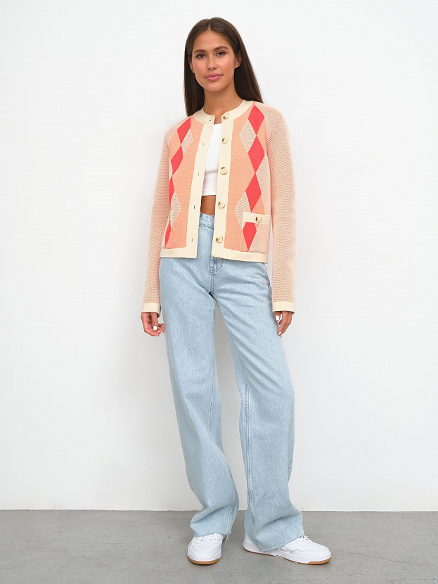 Софи жакет трикотажный (кремовый, 44-46)