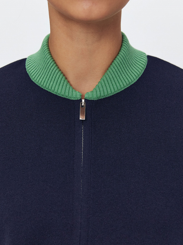 Сиетл джемпер (бомбер) трикотажный (т.синий, 44-46)