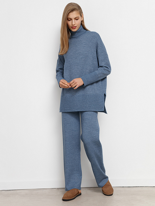 Сатурн костюм (джемпер+брюки) трикотажный (джинсовый меланж, 40-42/164-170)