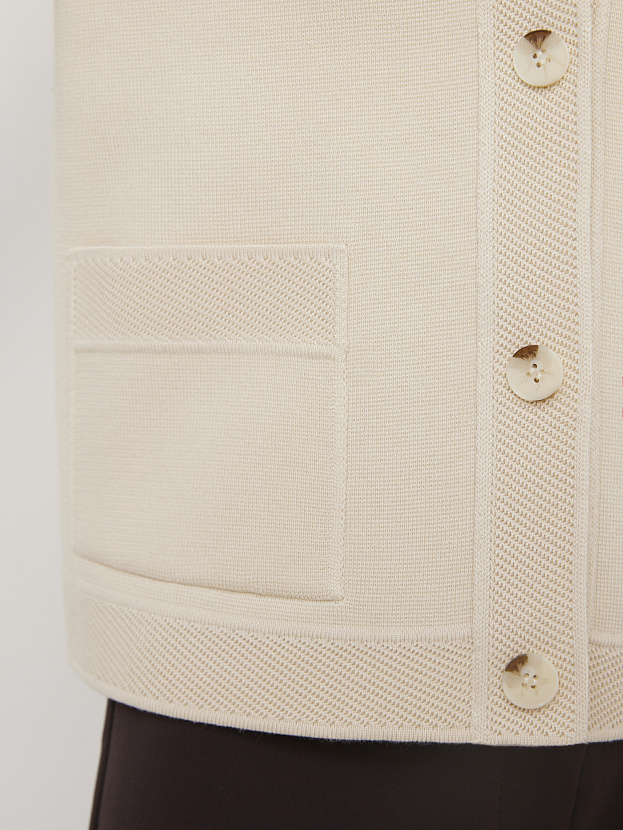 Ницца жакет трикотажный (кремовый, 46)