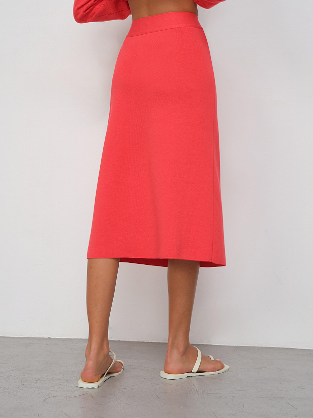 Моне юбка трикотажная (глубокий коралловый, 46)