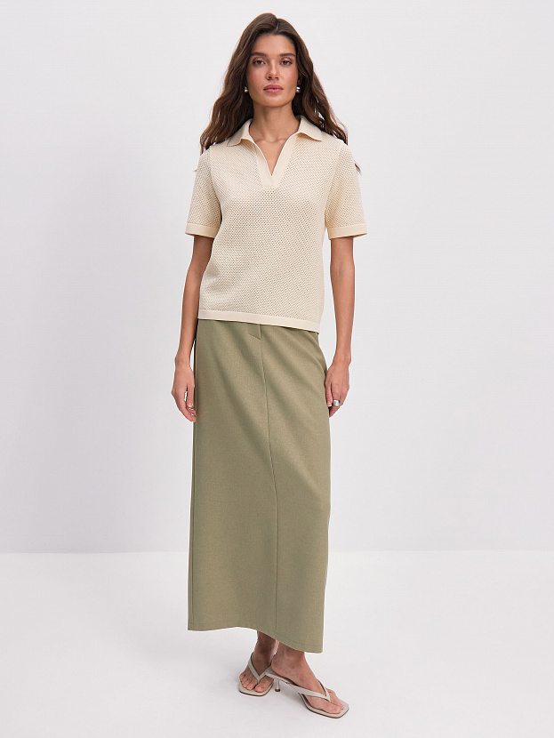 Нолан джемпер (поло) трикотажный (кремовый, 44-46)