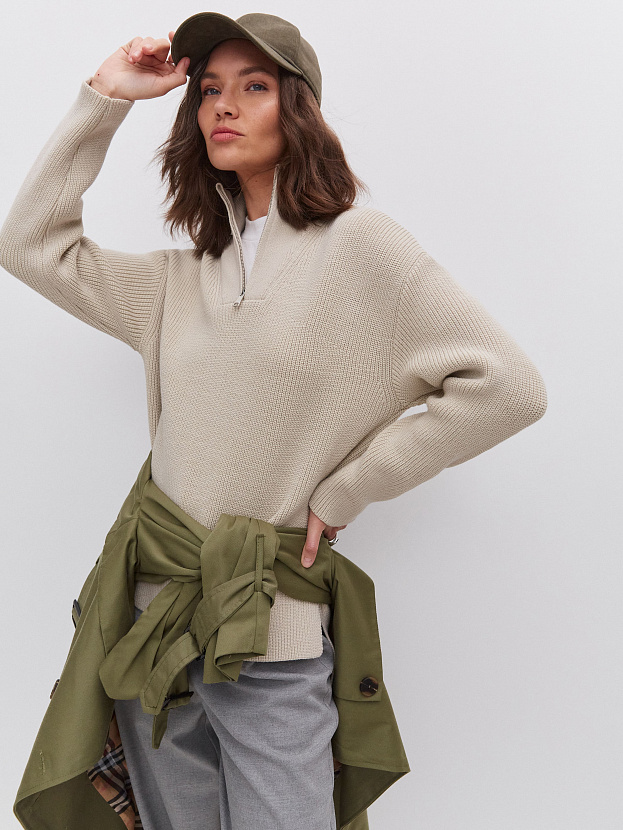 Ридми джемпер трикотажный (серо-бежевый, 44-46)