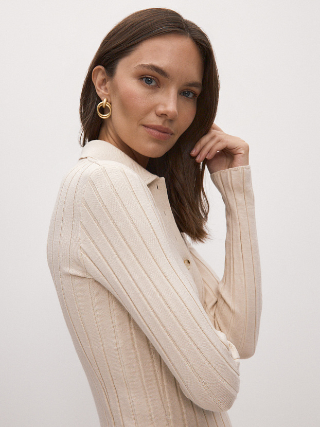 Пейдж джемпер (поло) трикотажный (кремовый, 44-46)